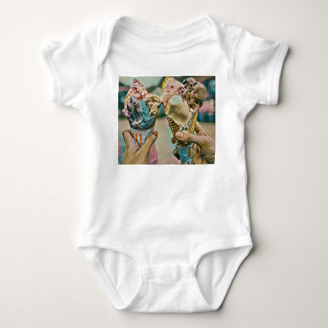 National Ice Cream Day Gift Baby Bodysuit (Front)