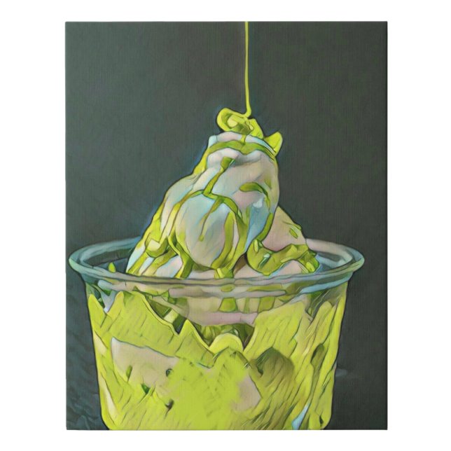 National Ice Cream Day Gift Faux Canvas Print (Front)