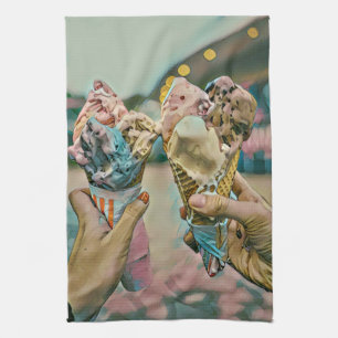 National Ice Cream Day Gift Kitchen Towel