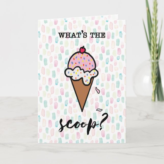 National Ice Cream Day Hello Scoop Cone Card (Front)