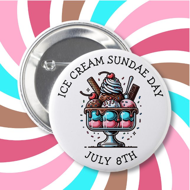 National Ice Cream Sundae Day | July 8th Button (Creator Uploaded)