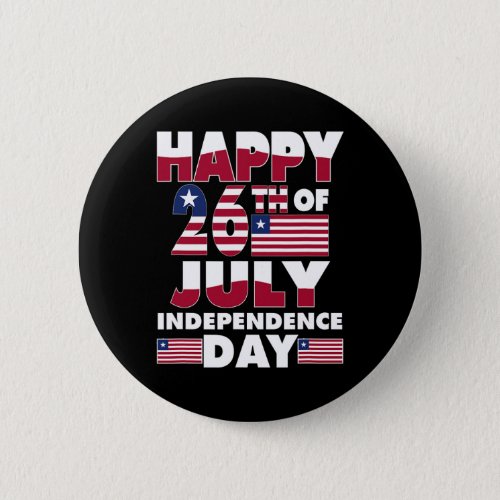 National Independence Day Love Liberia Flag July 2 Button