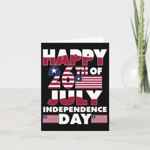 National Independence Day Love Liberia Flag July 2 Card