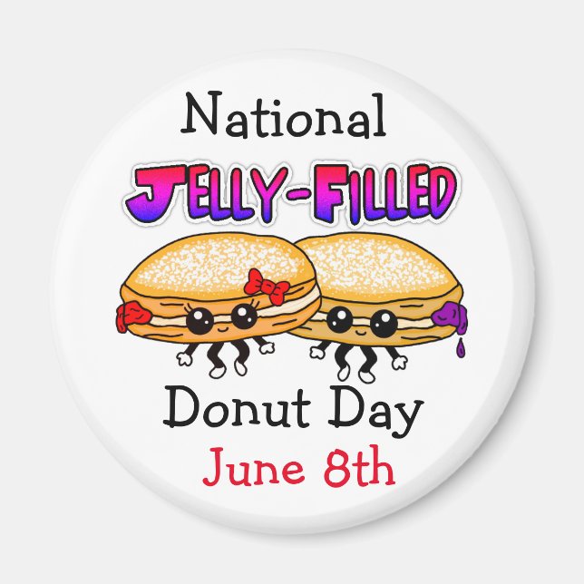 National Jelly-Filled Donut Day Magnet (Front)