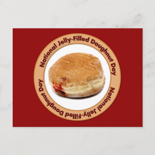 National Jelly-Filled Donut Day Postcard (Front)