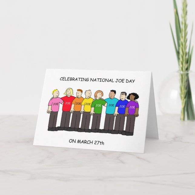 National Joe Day March 27th Card (Front)