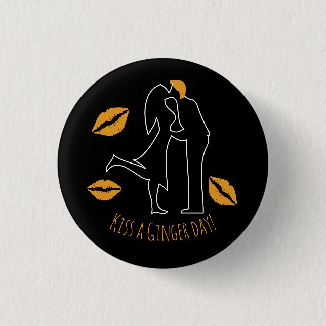 National Kiss a Ginger Day Button (Front)