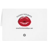 National Kiss Day February 13th Holiday Card (Back Horizontal)
