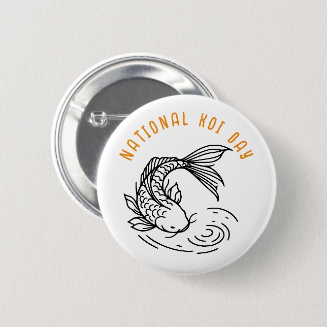 National Koi Day Button (Front & Back)