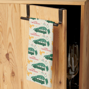 National Lampoon Christmas Tree on Car Pattern Kitchen Towel