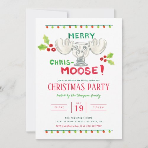 National Lampoons Merry Chris_Moose Party Invitation