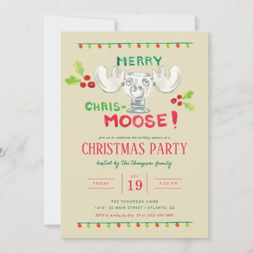 National Lampoons Merry Chris_Moose Party Invitation