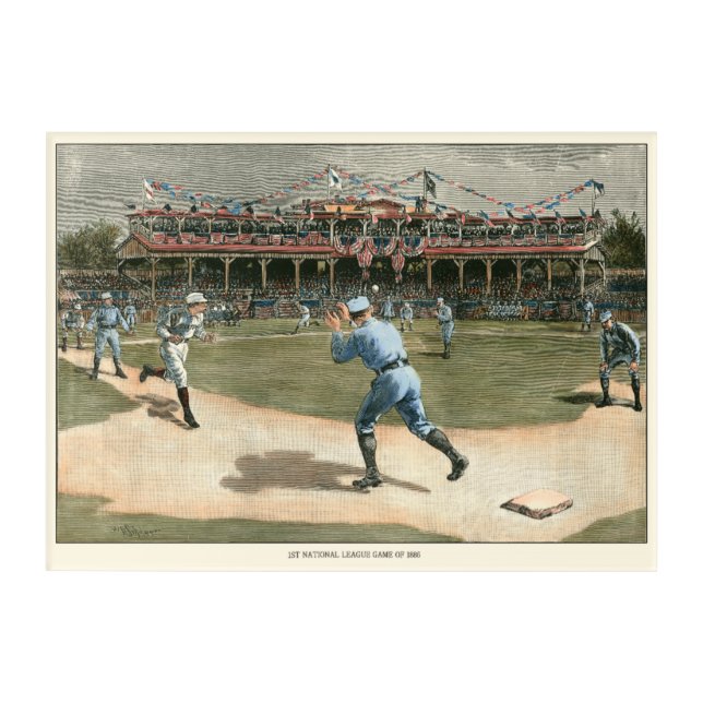 National League Baseball Game 1886 Acrylic Print (Front)