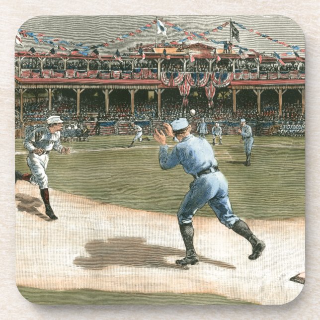 National League Baseball Game 1886 Beverage Coaster (Front)