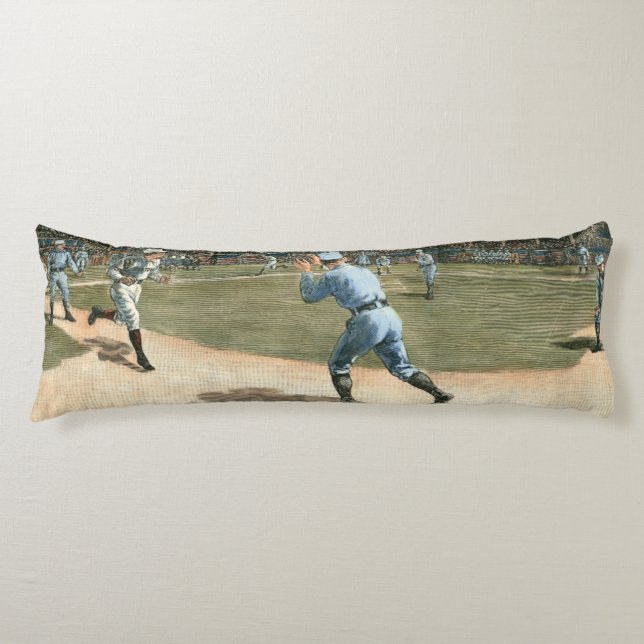 National League Baseball Game 1886 Body Pillow (Front)