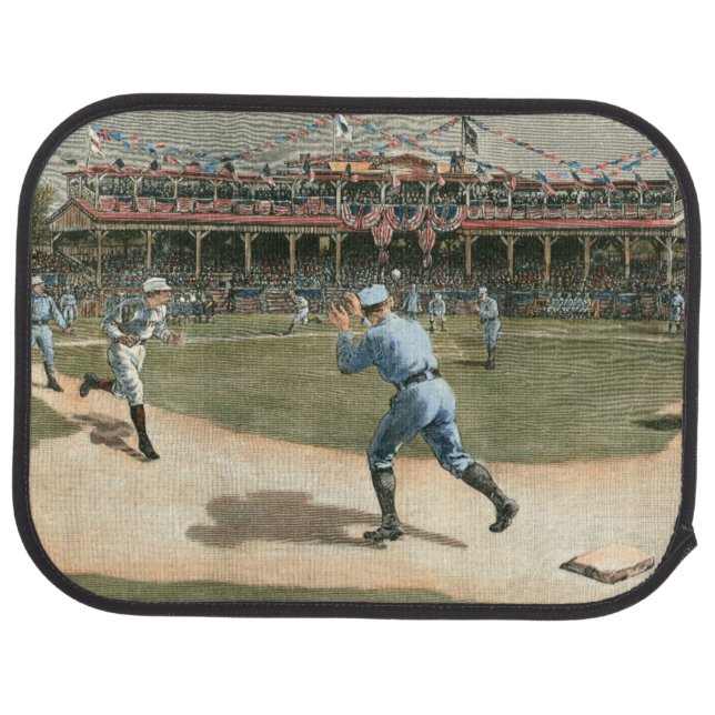 National League Baseball Game 1886 Car Floor Mat (Rear)