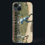 National League Baseball Game 1886 iPhone 13 Case<br><div class="desc">Painting of a National League baseball game from 1886. You can practically smell the peanuts,  popcorn and dust of the infield emanating from this piece. This would make a great addition to your home!</div>