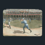 National League Baseball Game 1886 iPad Mini Cover<br><div class="desc">Painting of a National League baseball game from 1886. You can practically smell the peanuts,  popcorn and dust of the infield emanating from this piece. This would make a great addition to your home!</div>