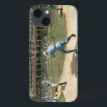 National League Baseball Game 1886 iPhone 13 Case<br><div class="desc">Painting of a National League baseball game from 1886. You can practically smell the peanuts,  popcorn and dust of the infield emanating from this piece. This would make a great addition to your home!</div>