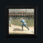 National League Baseball Game 1886 Keepsake Box<br><div class="desc">Painting of a National League baseball game from 1886. You can practically smell the peanuts,  popcorn and dust of the infield emanating from this piece. This would make a great addition to your home!</div>