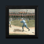 National League Baseball Game 1886 Keepsake Box<br><div class="desc">Painting of a National League baseball game from 1886. You can practically smell the peanuts,  popcorn and dust of the infield emanating from this piece. This would make a great addition to your home!</div>