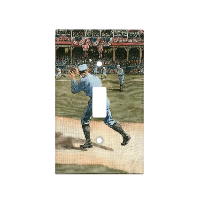National League Baseball Game 1886 Light Switch Cover (Front)