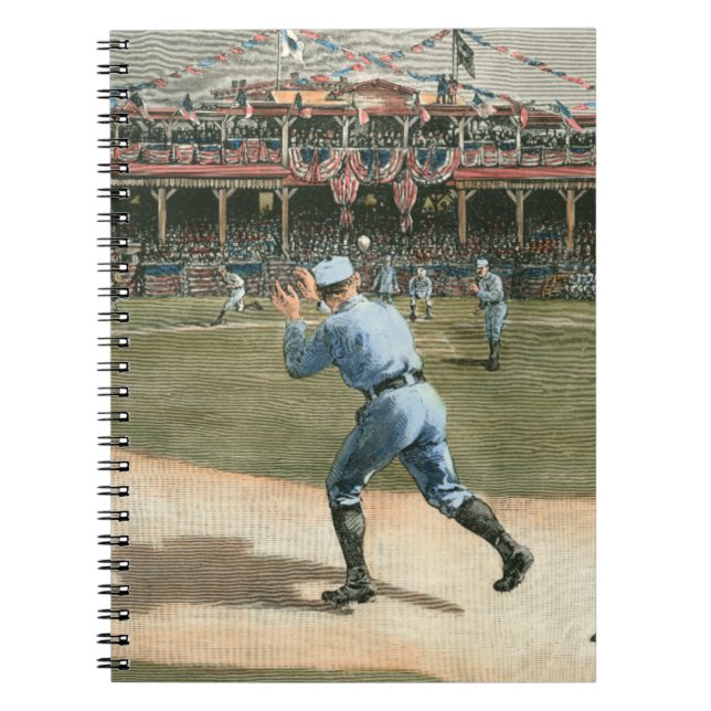 National League Baseball Game 1886 Notebook (Front)