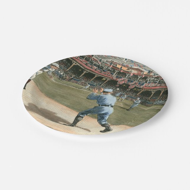 National League Baseball Game 1886 Paper Plates (Angled)