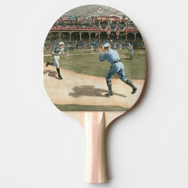 National League Baseball Game 1886 Ping-Pong Paddle (Front)