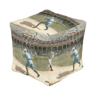 National League Baseball Game 1886 Pouf