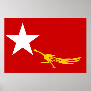 National League For Democracy, Myanmar flag Poster