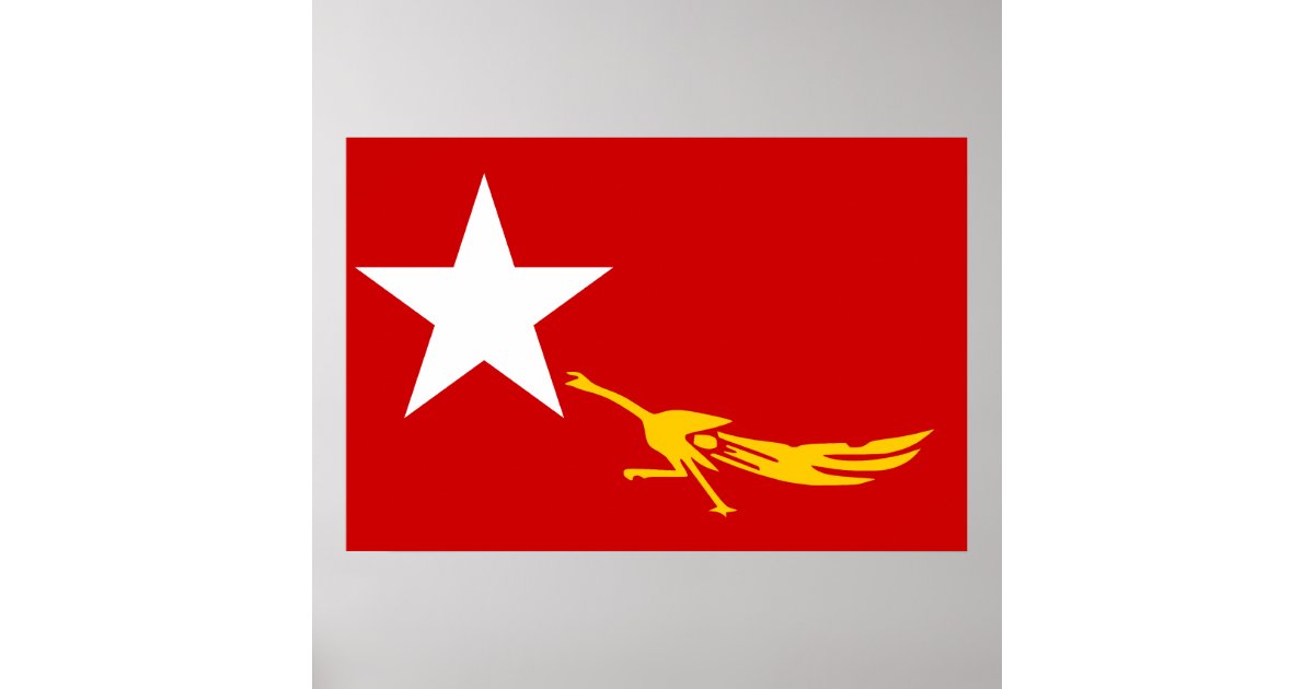 National League For Democracy, Myanmar flag Poster ...