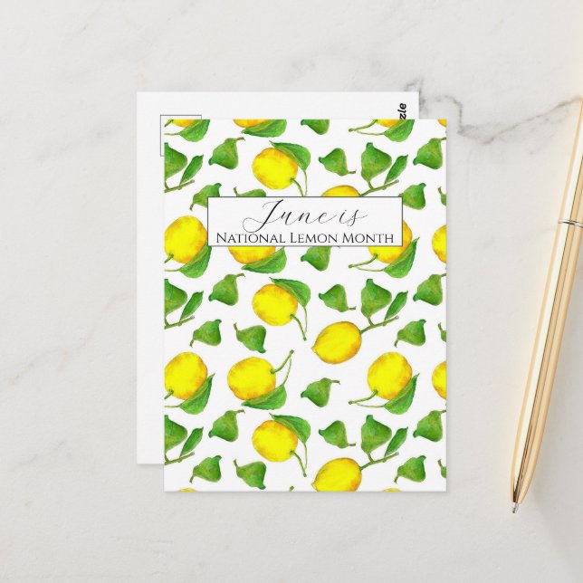 National Lemon Month June Citrus Fruit Postcard (Front/Back In Situ)