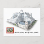 National Library, Port Of Spain, Trinidad Postcard at Zazzle