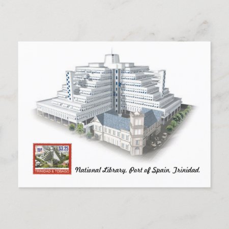 National Library, Port Of Spain, Trinidad Postcard