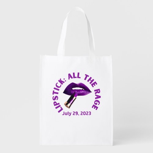 National Lipstick Day 2023 Reusable Grocery Bag