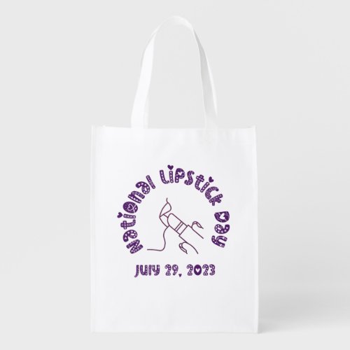 National Lipstick Day July 29 2023 Grocery Bag