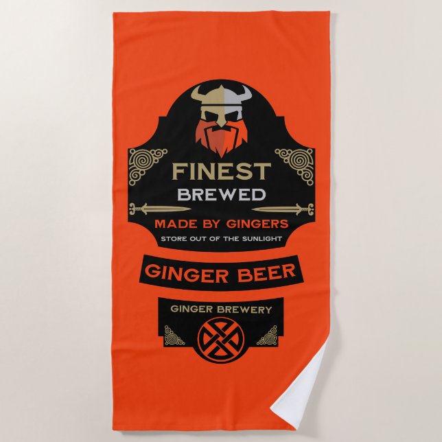 National Love Your Red Hair Day Beach Towel (Front)