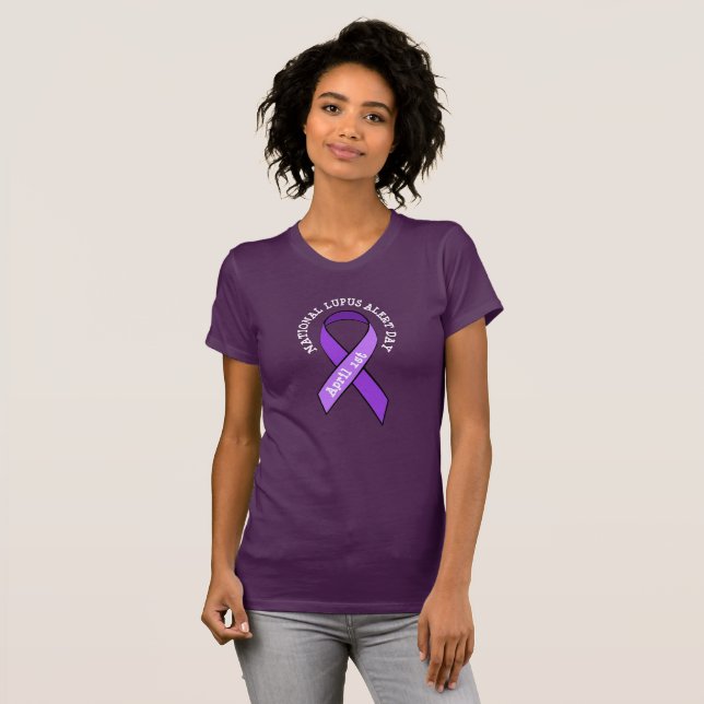 National Lupus Alert Day Awareness Ribbon Shirt (Front Full)