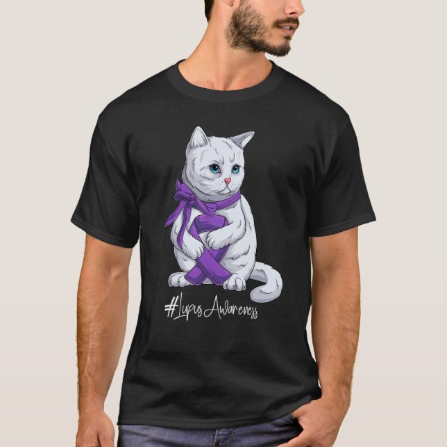 National Lupus Awareness Month Purple Ribbon Cute  T-Shirt (Front)