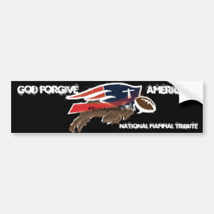 NATIONAL MAMMAL TRIBUTE. GOD FORGIVE AMERICA ver. Bumper Sticker