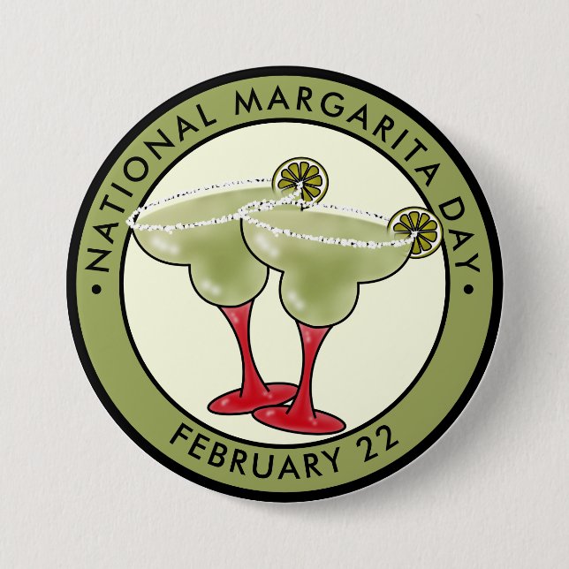 National Margarita Day Button (Front)