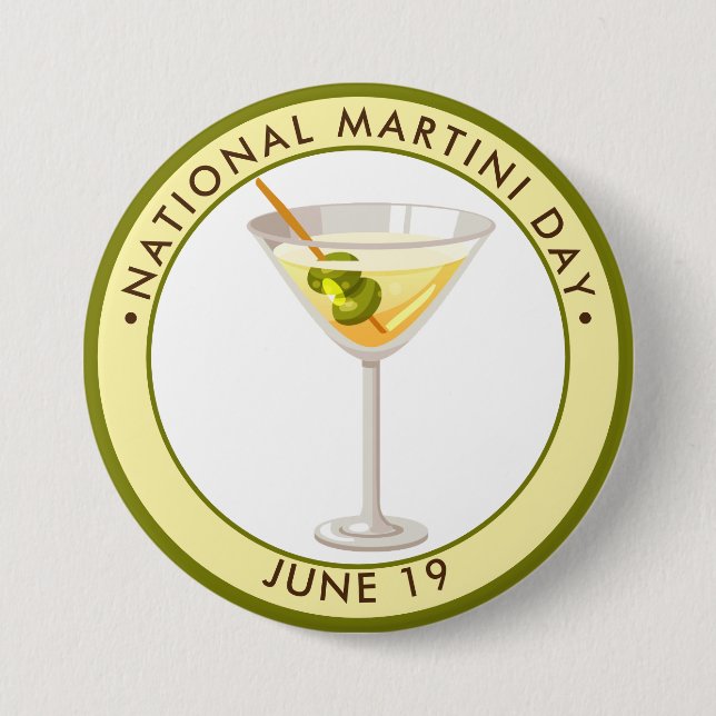National Martini Day Button (Front)