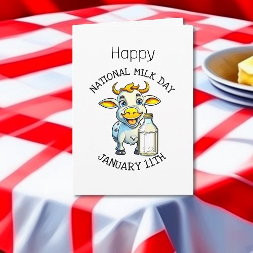 National Milk Day January 11th Card