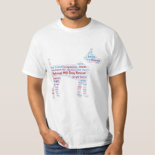 National Mill Dog Rescue Word Art T-Shirt