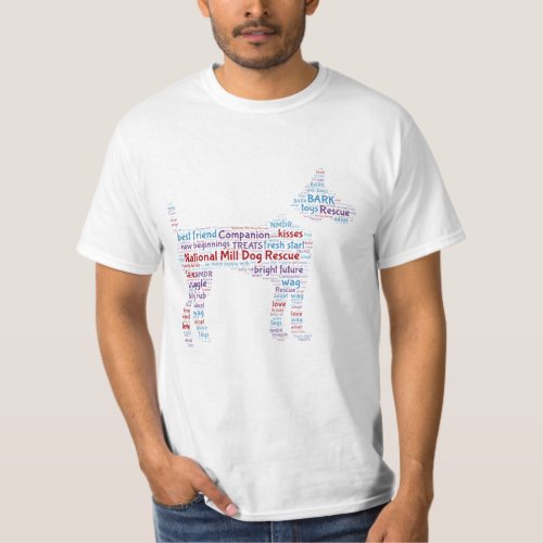 National Mill Dog Rescue Word Art T_Shirt