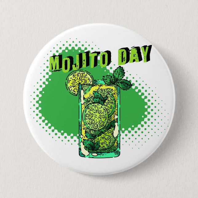 National Mojito Day Button (Front)