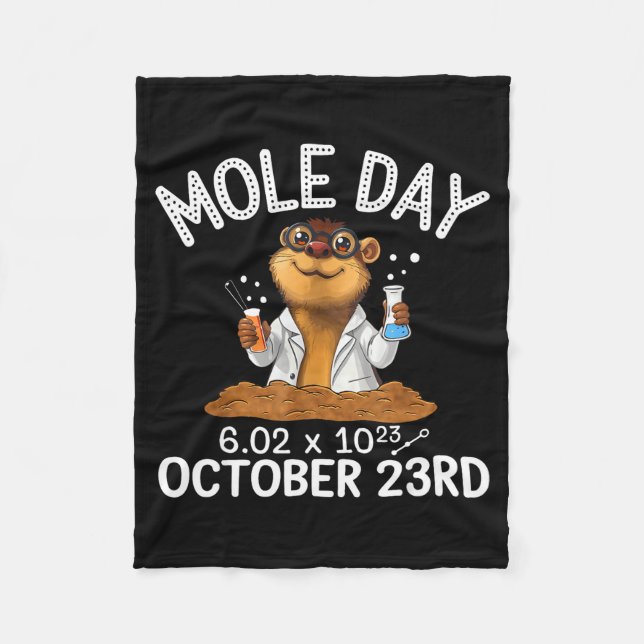 National Mole Day Animal Mammal Mole Whisperer  Fleece Blanket (Front)