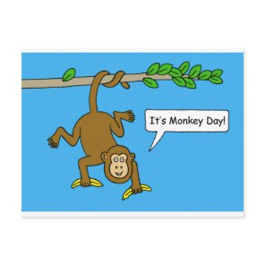 National Monkey Day December 14th Postcard