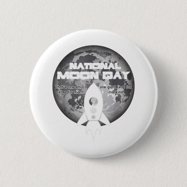 National Moon Day Classic  Button (Front)